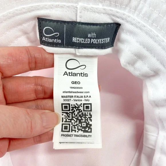 NWT Bucket Hat White Sun Hat for Adults Geo hat made from recycled material - Picture 4 of 9